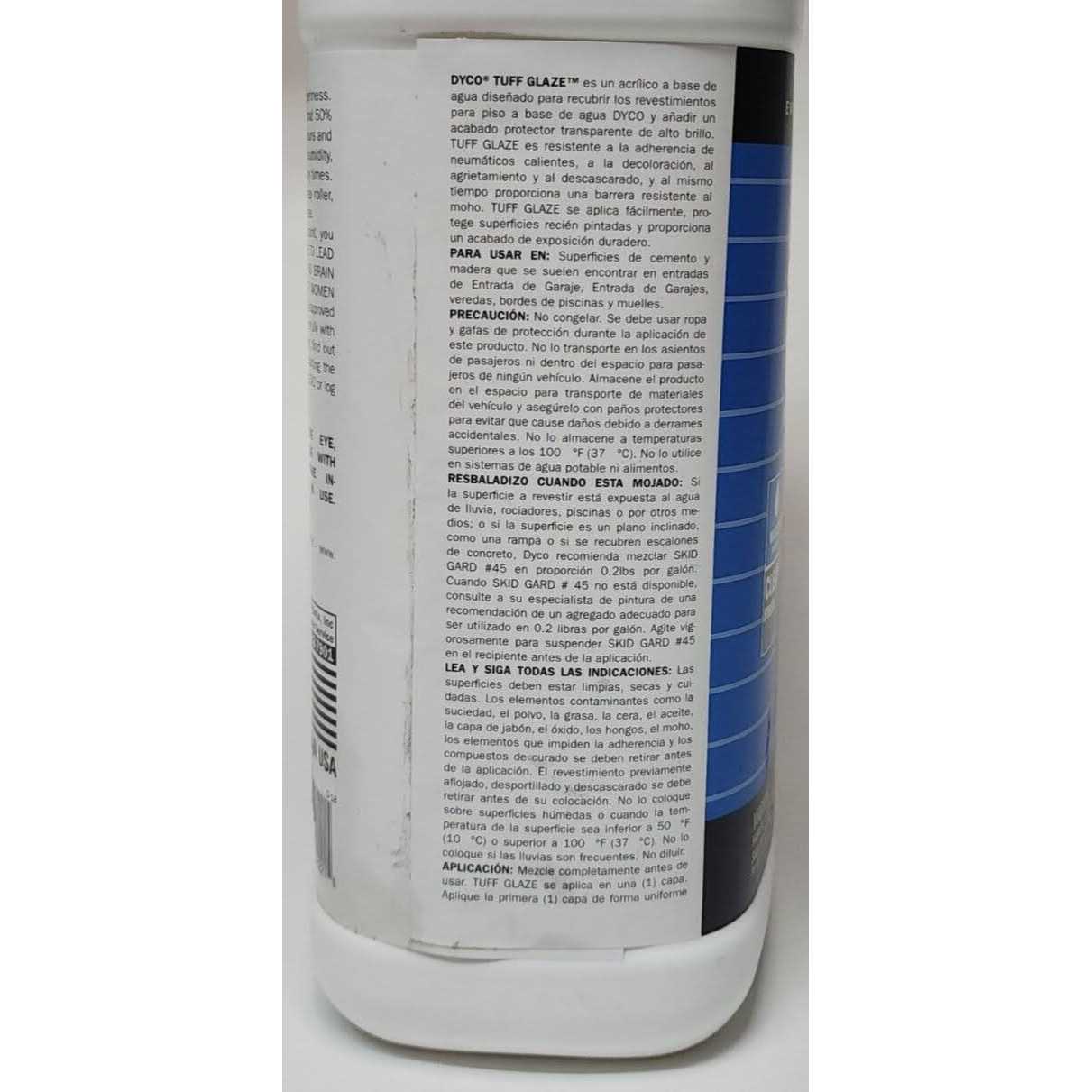 Dyco Tuff Glaze C22W Clear High Gloss Waterborne Acrylic Sealer - Inhomebuy