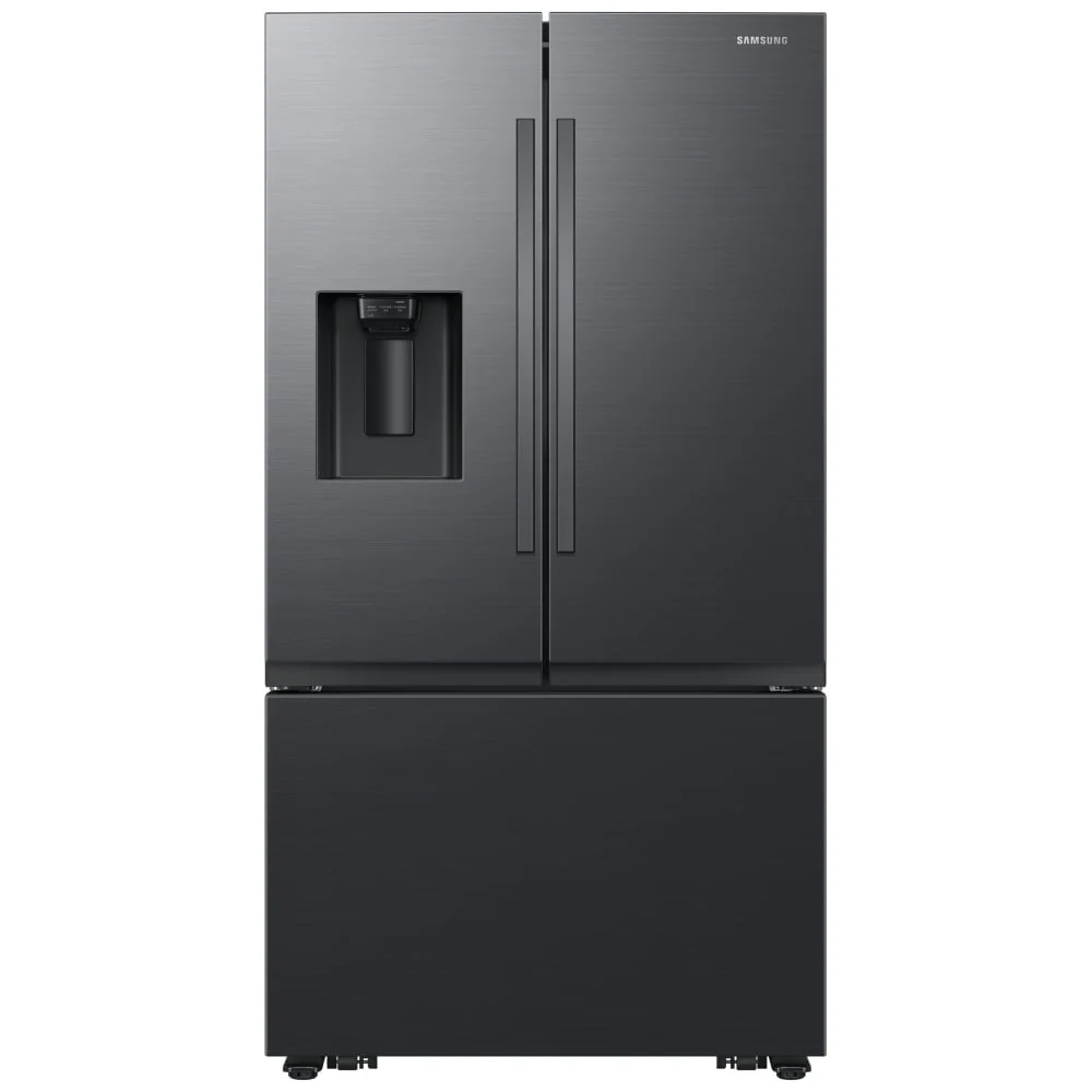 SAMSUNG 36 IN. 30.5 CU. FT. MATTE BLACK STEEL 3 DOOR FRENCH DOOR REFRIGERATOR WITH DUAL AUTO ICE MAK - Inhomebuy