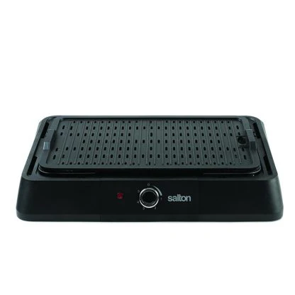 Salton HG1764 Smokeless Health Grill: 1600W, dishwasher safe non-stick plate (39 cm x 23 cm), black - Inhomebuy