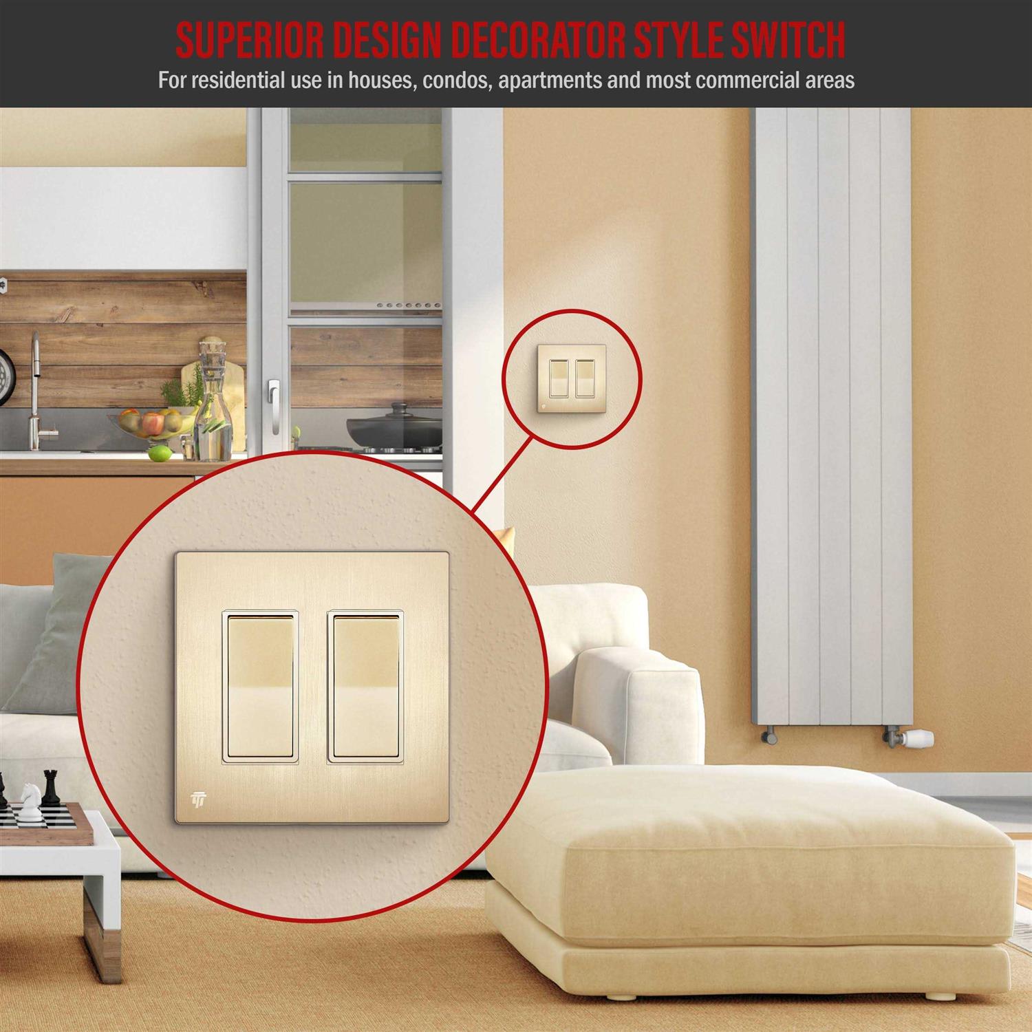 Enerlites Elite Series Decorator Receptacle Outlet Child Safe Tamper-Resistant - Inhomebuy