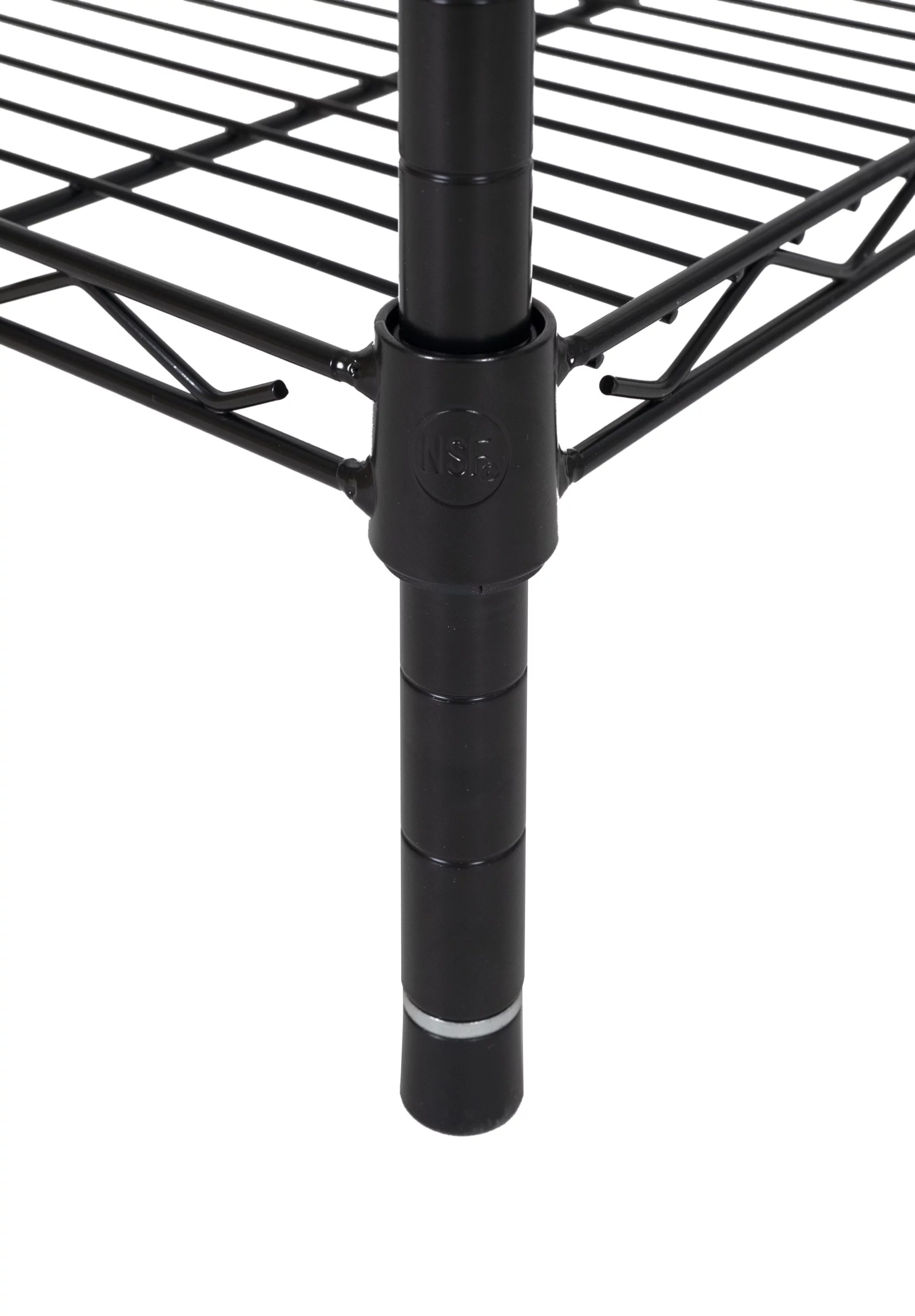 Hyper Tough 3-Tier Multipurpose Wire Shelving Rack, Black Color,750lbs Load Capacity, for Adult - Inhomebuy