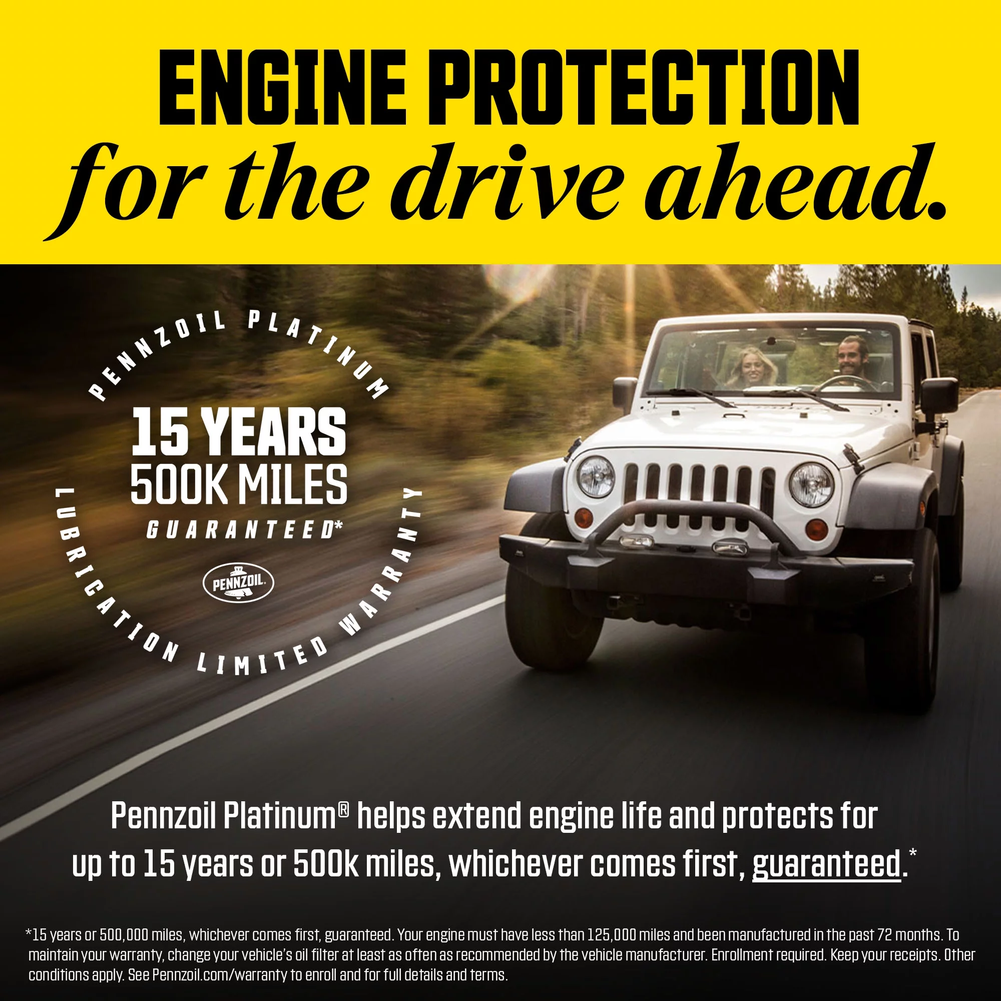 Pennzoil Platinum Full Synthetic High Mileage 5W-20 Motor Oil, 5 Quart - Inhomebuy