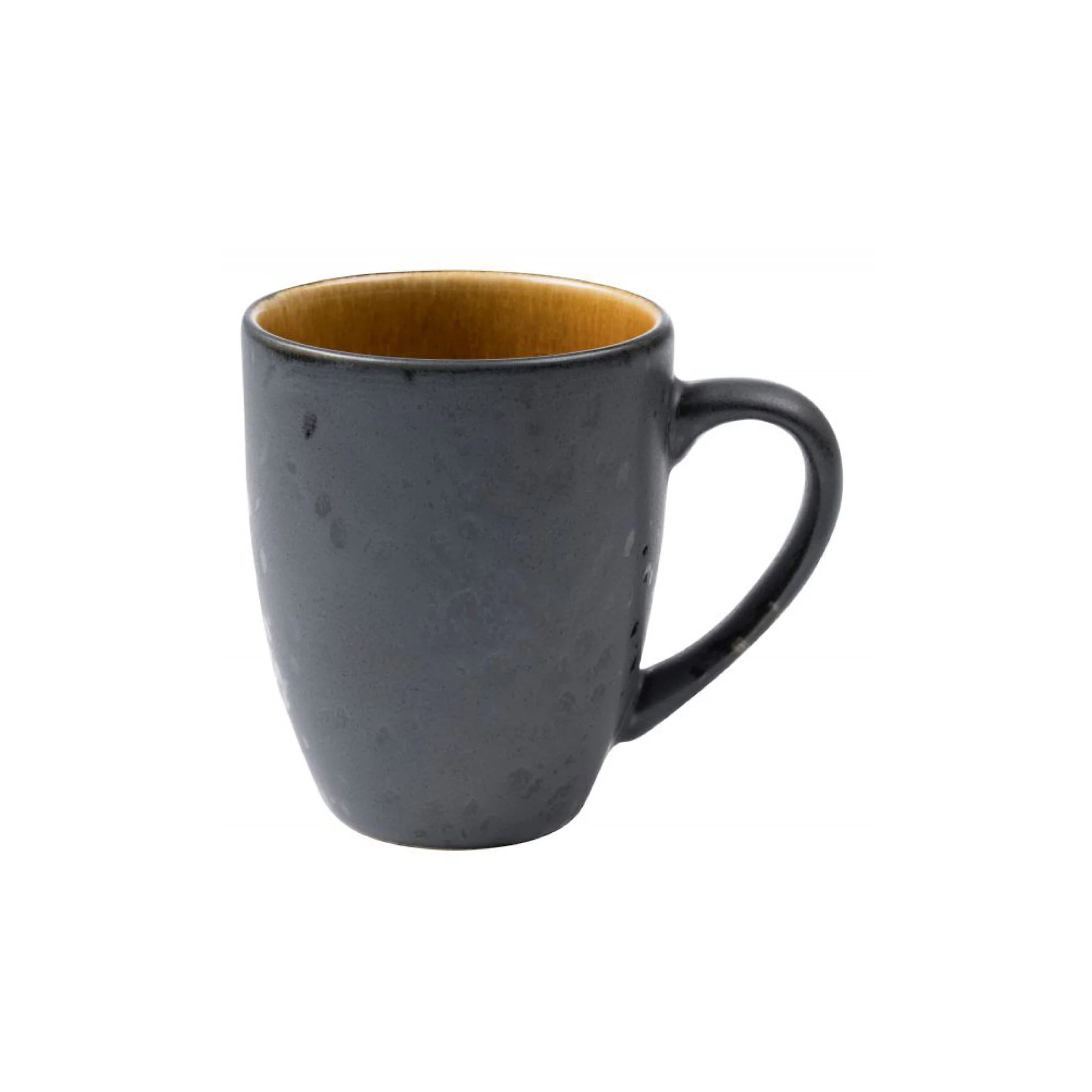 Stoneware Mug With Handle 0.3 l Black Amber - Inhomebuy