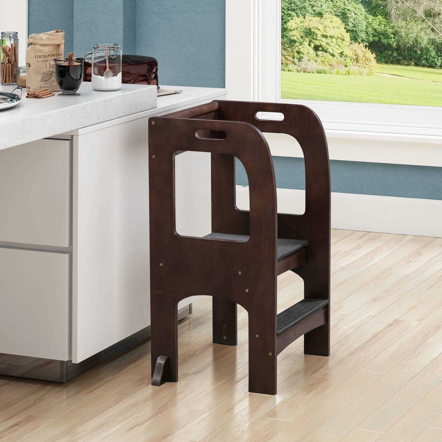 Naomi Home Stylish Steps for Little Kids On The Rise Kitchen Step Stool Chair - Inhomebuy