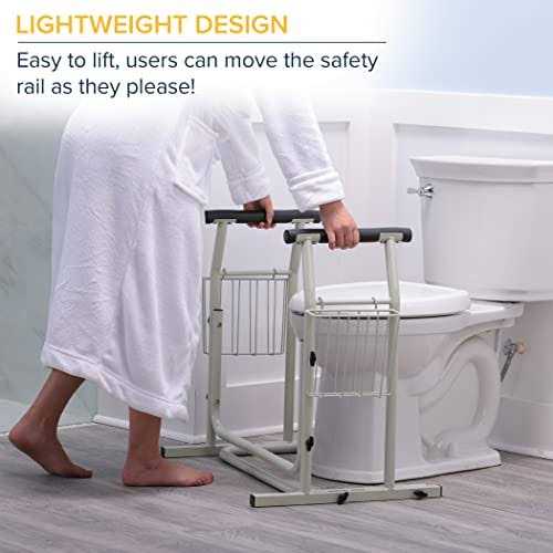 Drive Medical Stand Alone Toilet Safety Rail - Inhomebuy