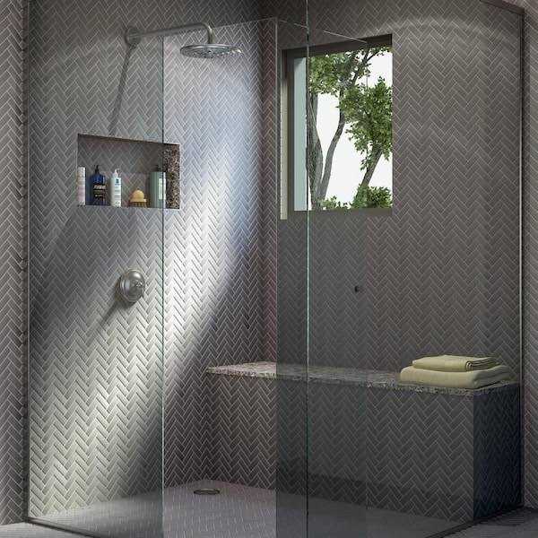 Daltile Restore 9 in. x 12 in. Glazed Ceramic Herringbone Mosaic Tile - Inhomebuy