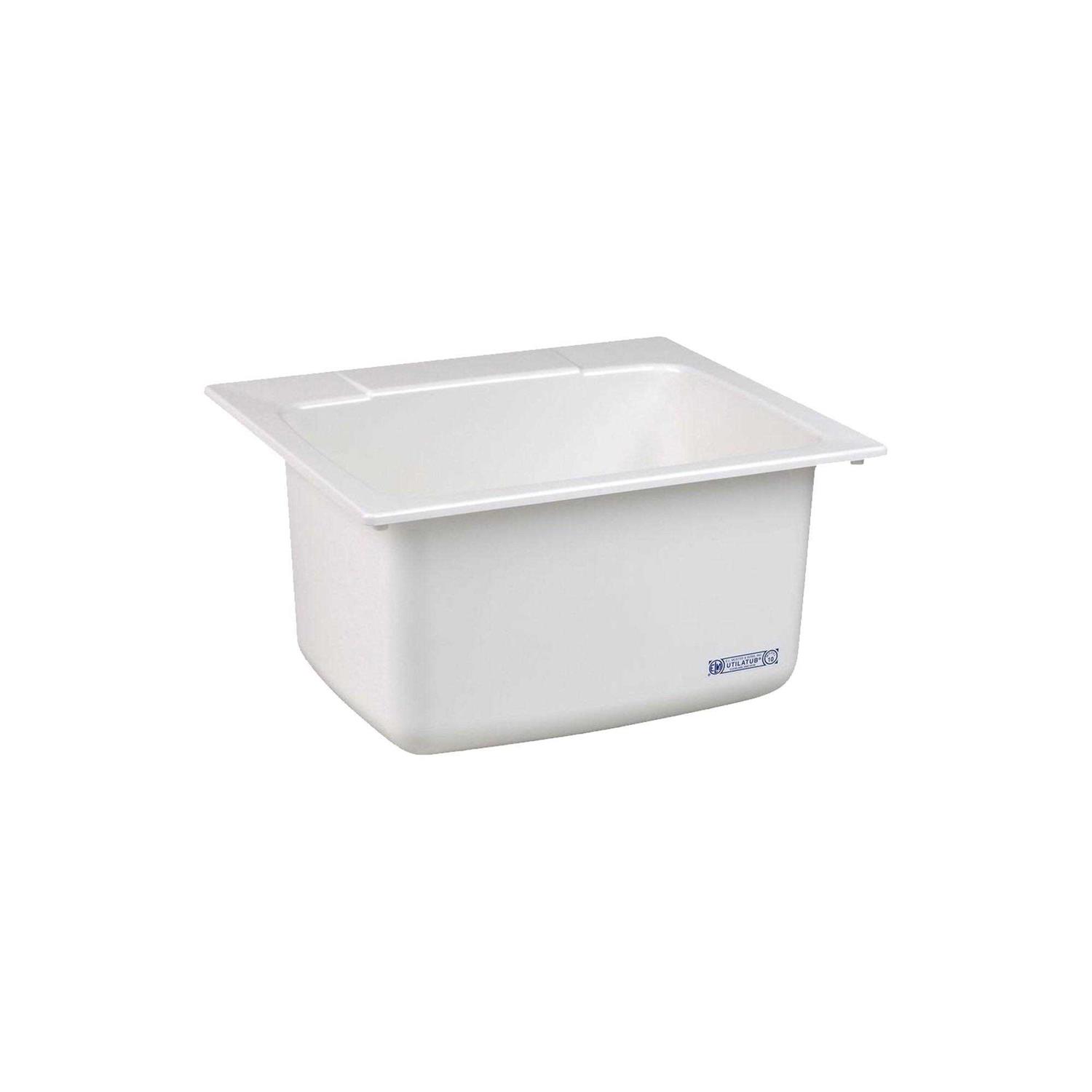 Mustee 10 Utility Sink 22-inch x 25-inch White - Inhomebuy