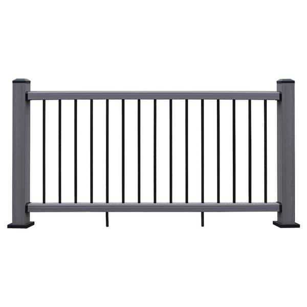 NewTechWood Ultrashield Hemispheres 36 in. x 3 in. x 6 ft Composite Railing Kit - Inhomebuy