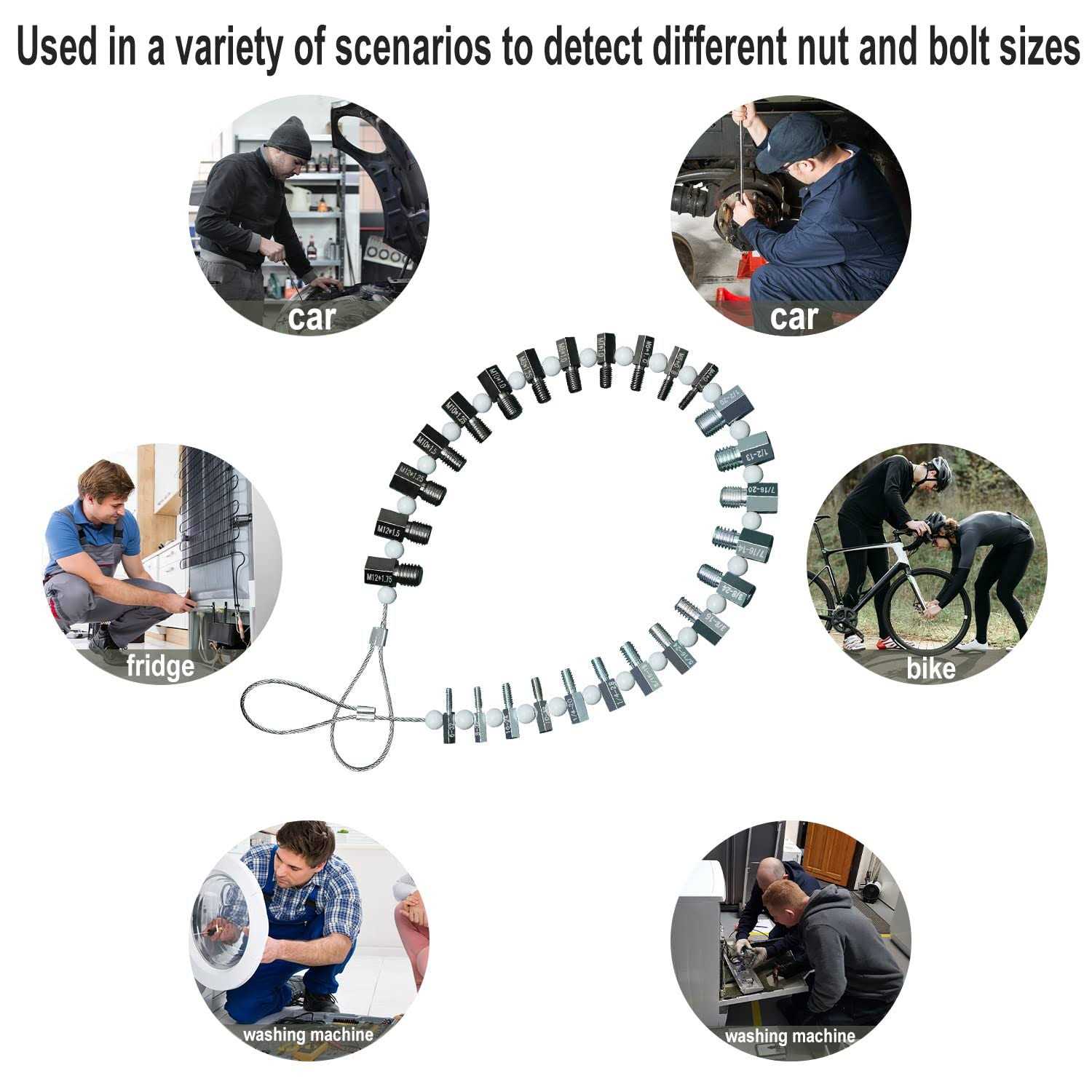 Nut & Bolt Thread Checker - Inhomebuy