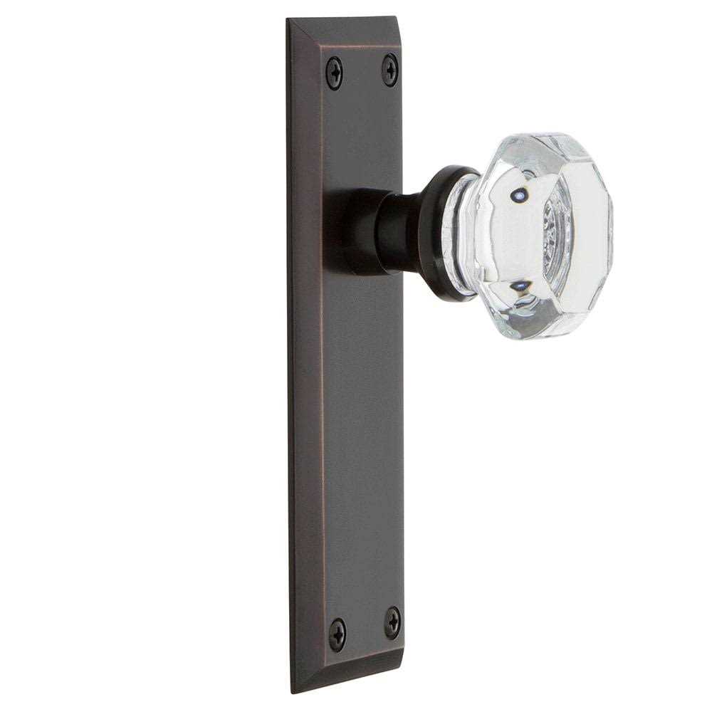 Nostalgic Warehouse New York Plate Privacy New York Door Knob in Oil-Rubbed Bronze 733121 - Inhomebuy