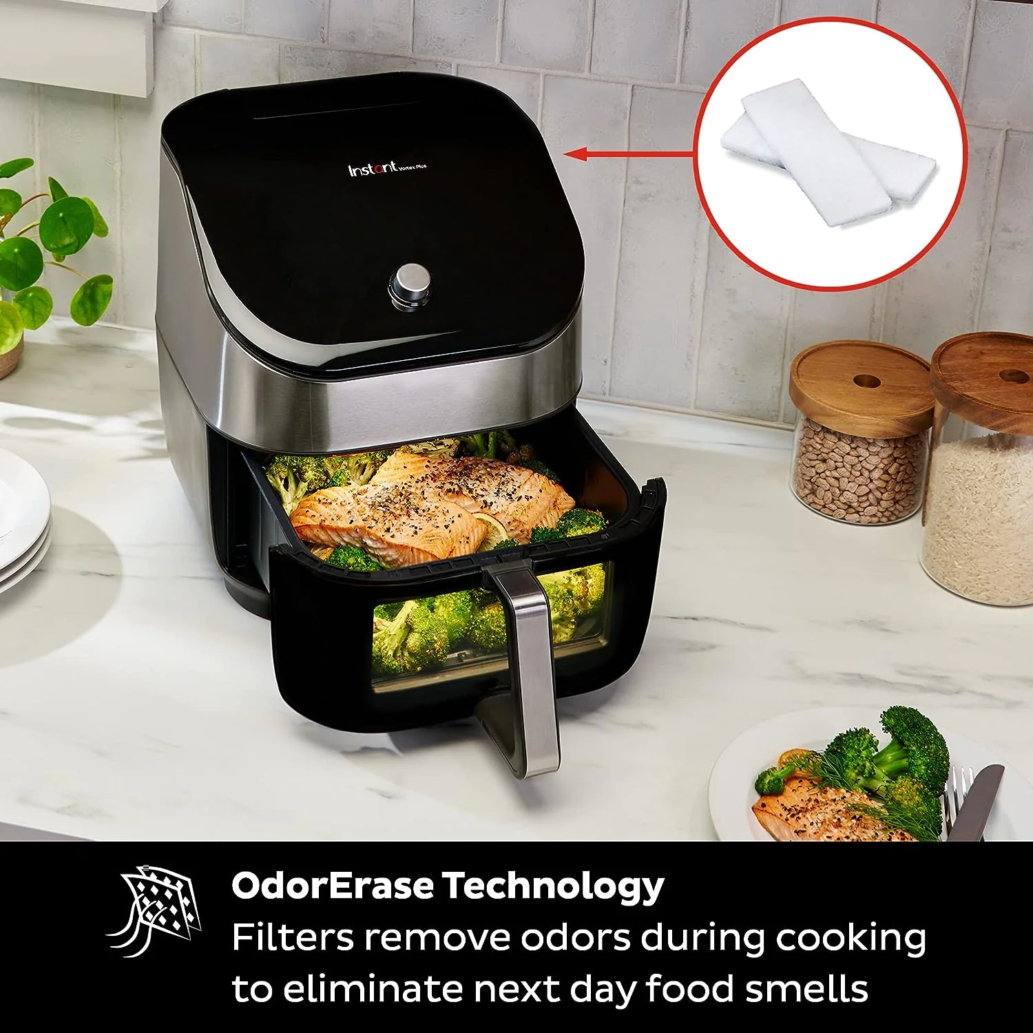 Instant Pot | 140-3089-01 | Air Fryer: Vortex Plus, 6.0-Qt, ClearCook, OdorErase - Inhomebuy