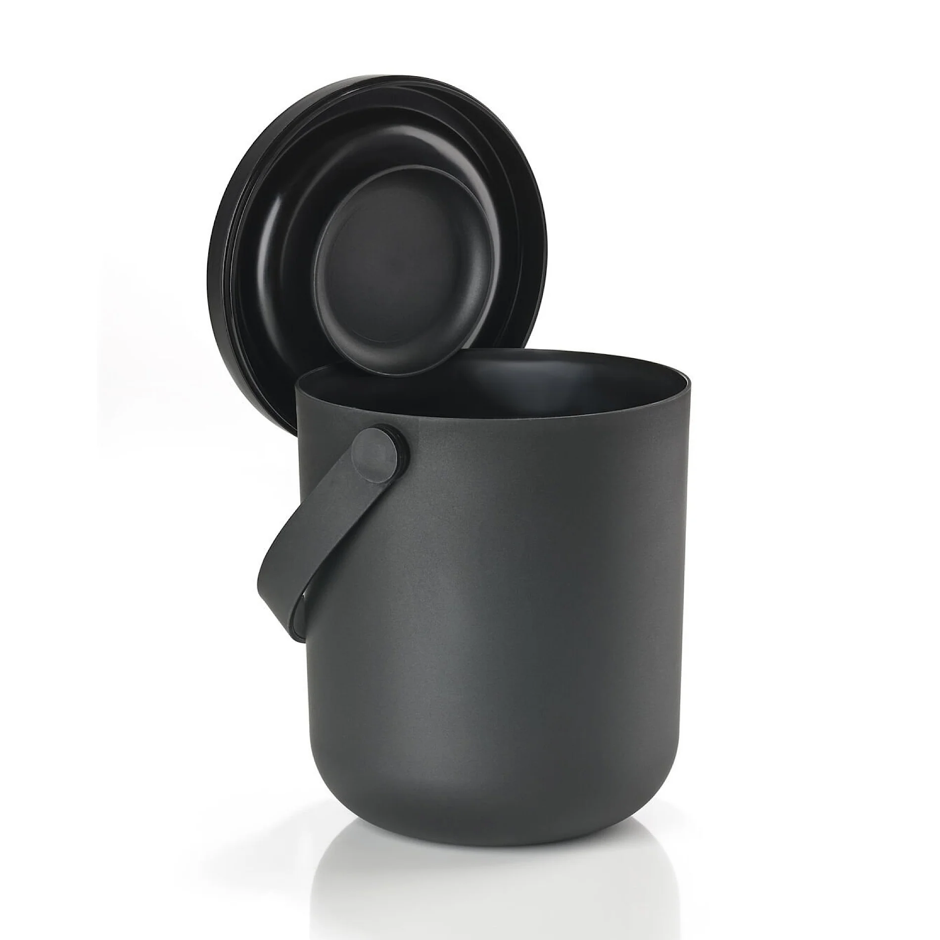 Waste Bin Circular 3L Black - Inhomebuy