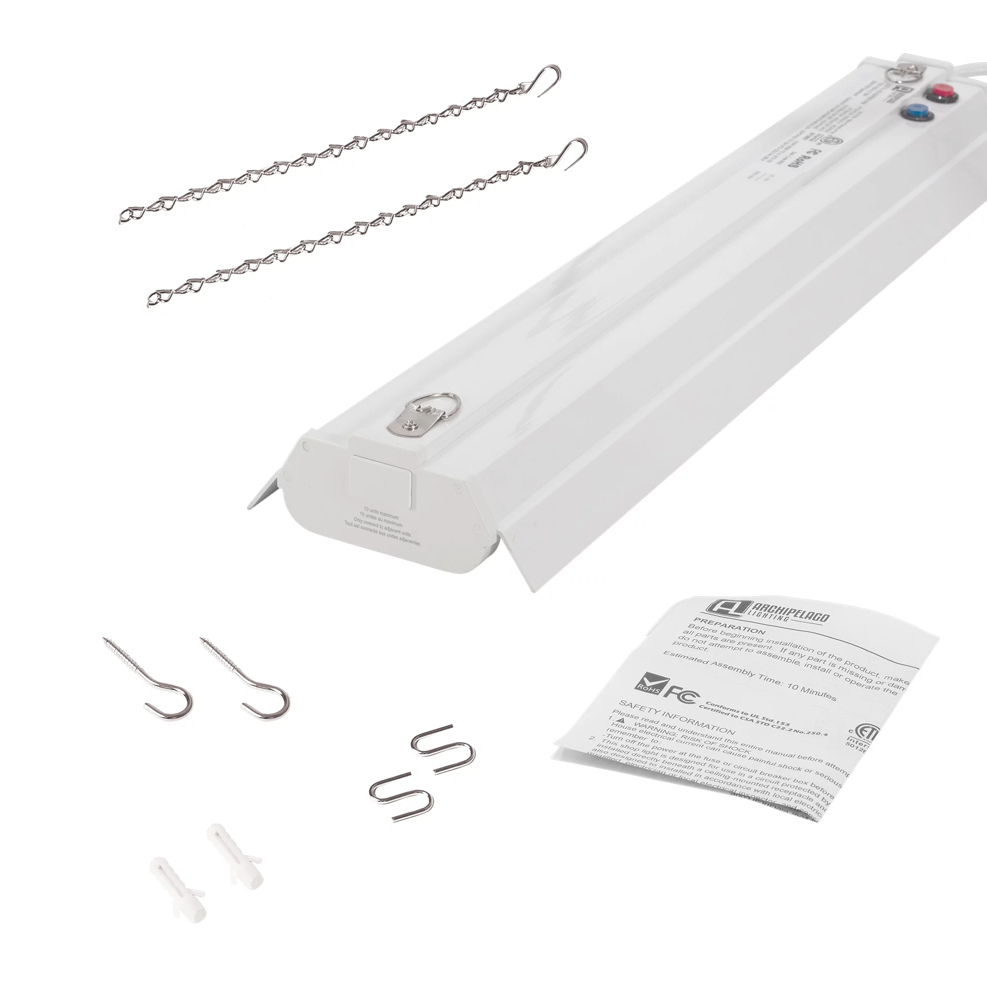 Hyper Tough 2 ft Selectable Spectrum LED 20W Grow Light, Linkable - Inhomebuy