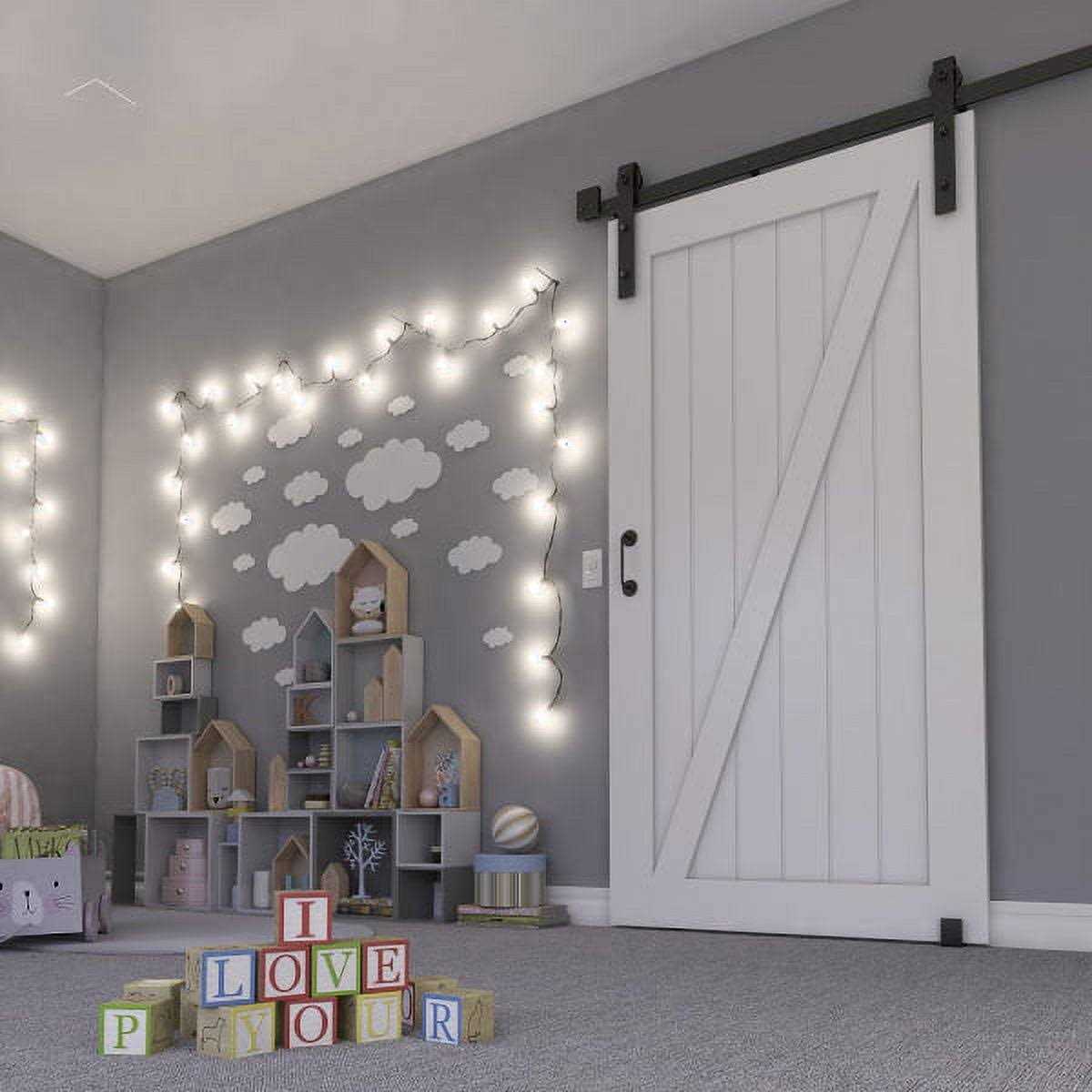 EightDoors Z-Shape Solid Wood Core Barn Door - Inhomebuy