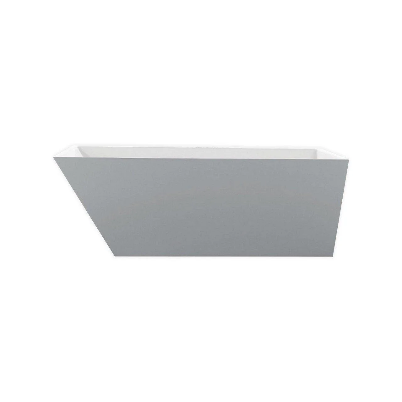 KubeBath Obliquo 67'' White Free Standing Bathtub, KFST1667 - Inhomebuy