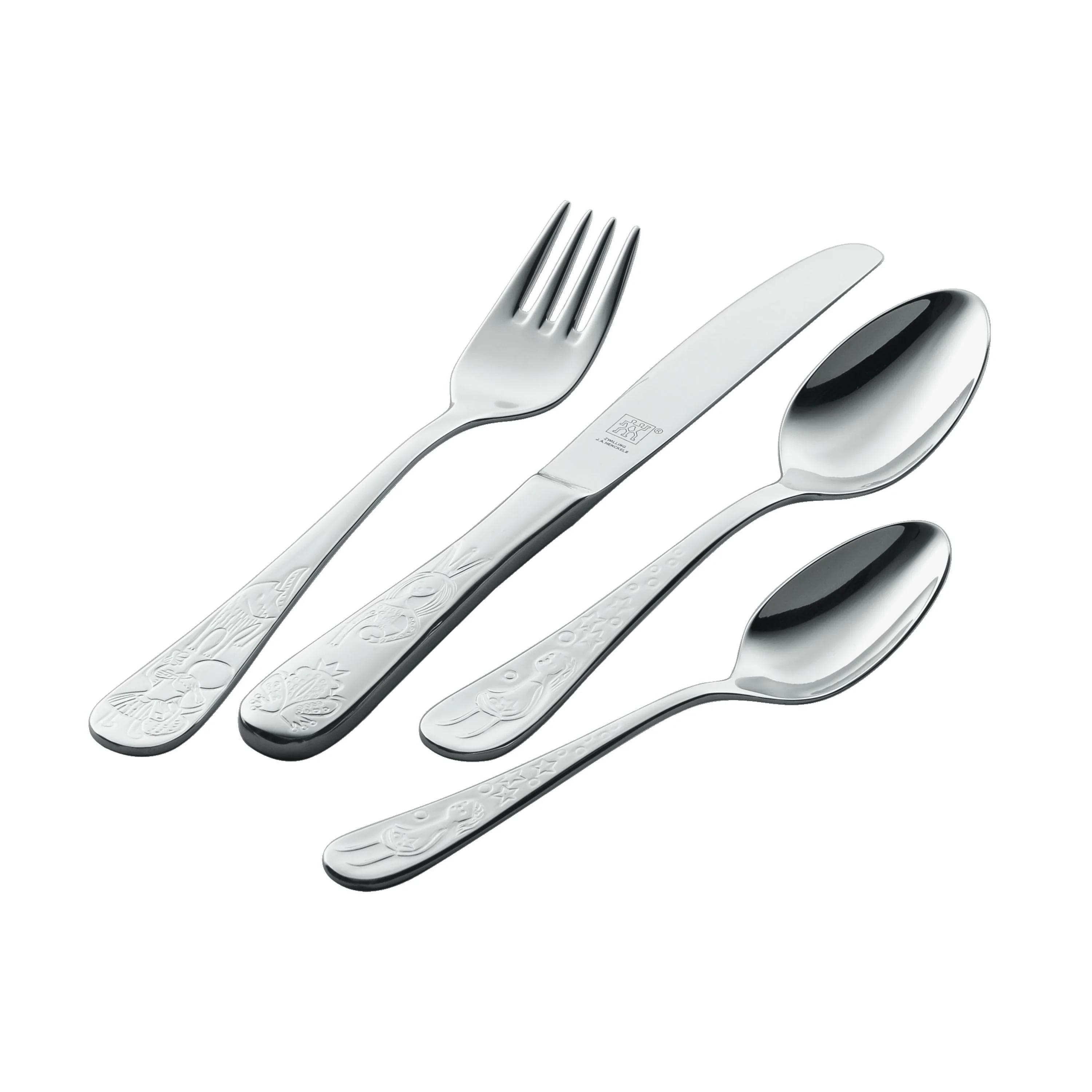 ZWILLING 4pc TWIN Kids Grimm's Fairytales Stainless Steel Flatware Set - Inhomebuy