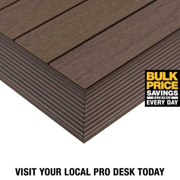 NewTechWood 1/6 ft. x 1 ft. Quick Deck Composite Deck Tile Outside Corner Fascia - Inhomebuy