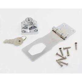 keyed Hasp Locks Twist Knob keyed Locking Hasp for Small Doors, Cabinets and More,Hardware Hasps,Chrome Plated Hasp Lock Catch Latch Safety Lock - Inhomebuy