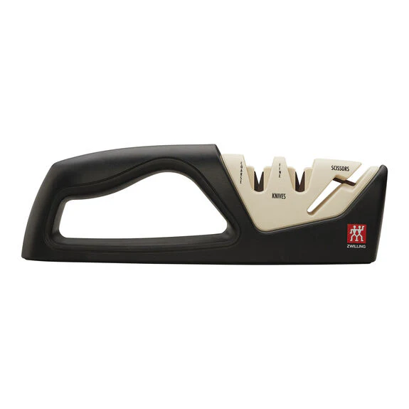 ZWILLING 2 Stage Pull-Through with Shear Sharpener in White, Edge Maintenance Series - Inhomebuy