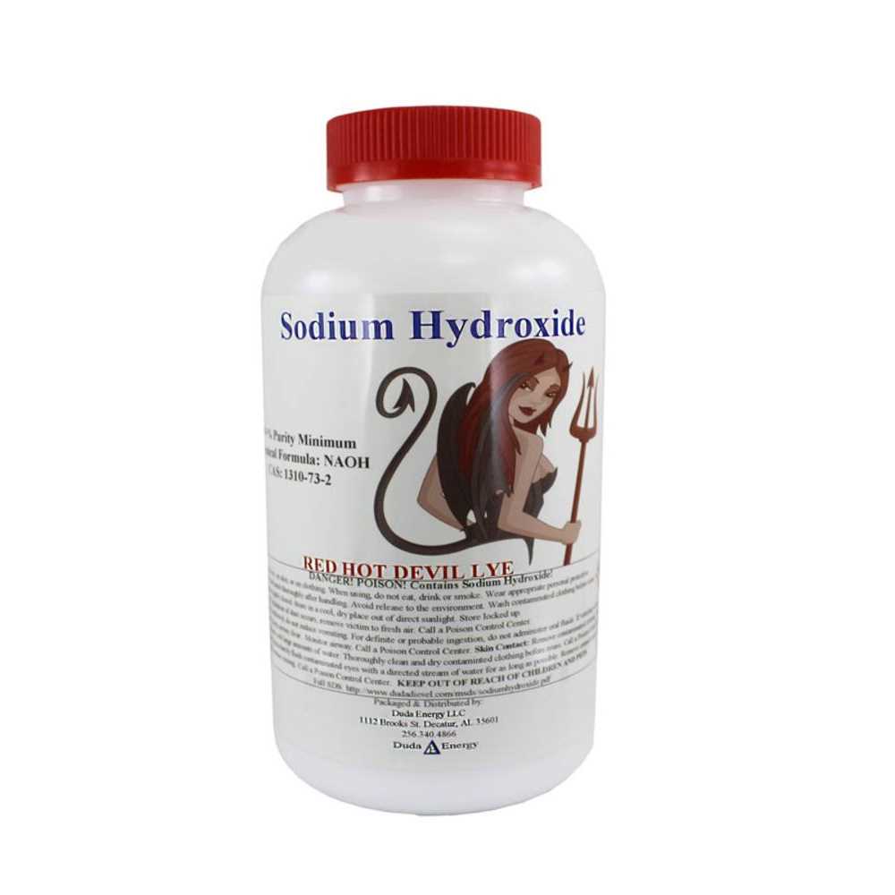 Duda Energy Red Hot Devil Lye Sodium Hydroxide Meets Food Chemical Codex High Grade Caustic Soda - Inhomebuy