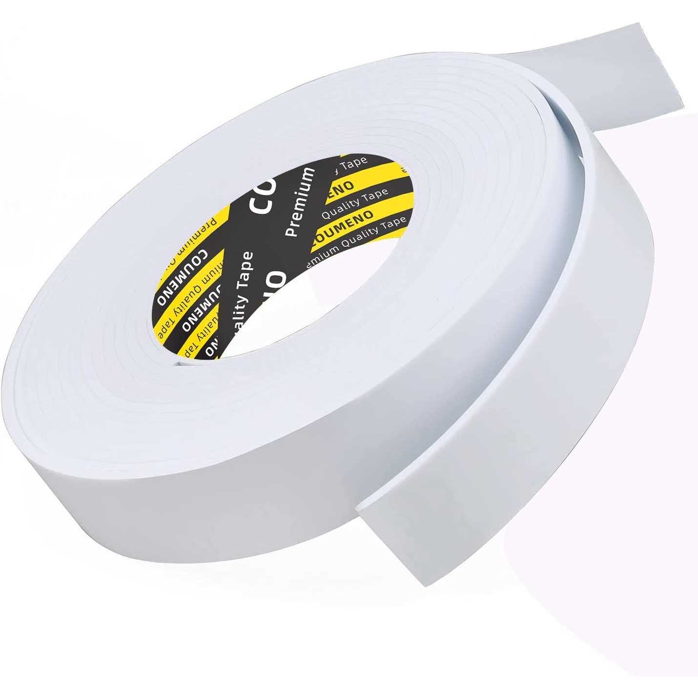 COUMENO EVA Single-Sided Adhesive White Foam Tape Single-Sided Sealing Strip Foam Pad Sponge Tape Window Weatherproof - Inhomebuy