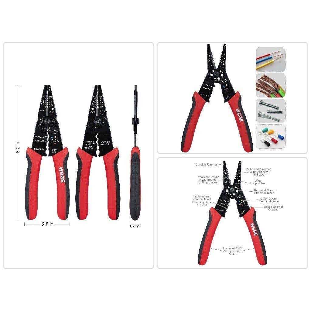 WGGE WG-015 Professional crimping Tool/Multi-Tool Wire Stripper and Cutter - Inhomebuy