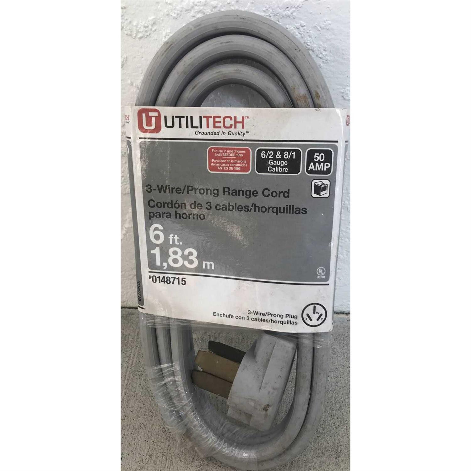 Utilitech 50-ft 12 / 3-Prong Outdoor Sjtw Heavy Duty Lighted Extension Cord UTP511830 - Inhomebuy