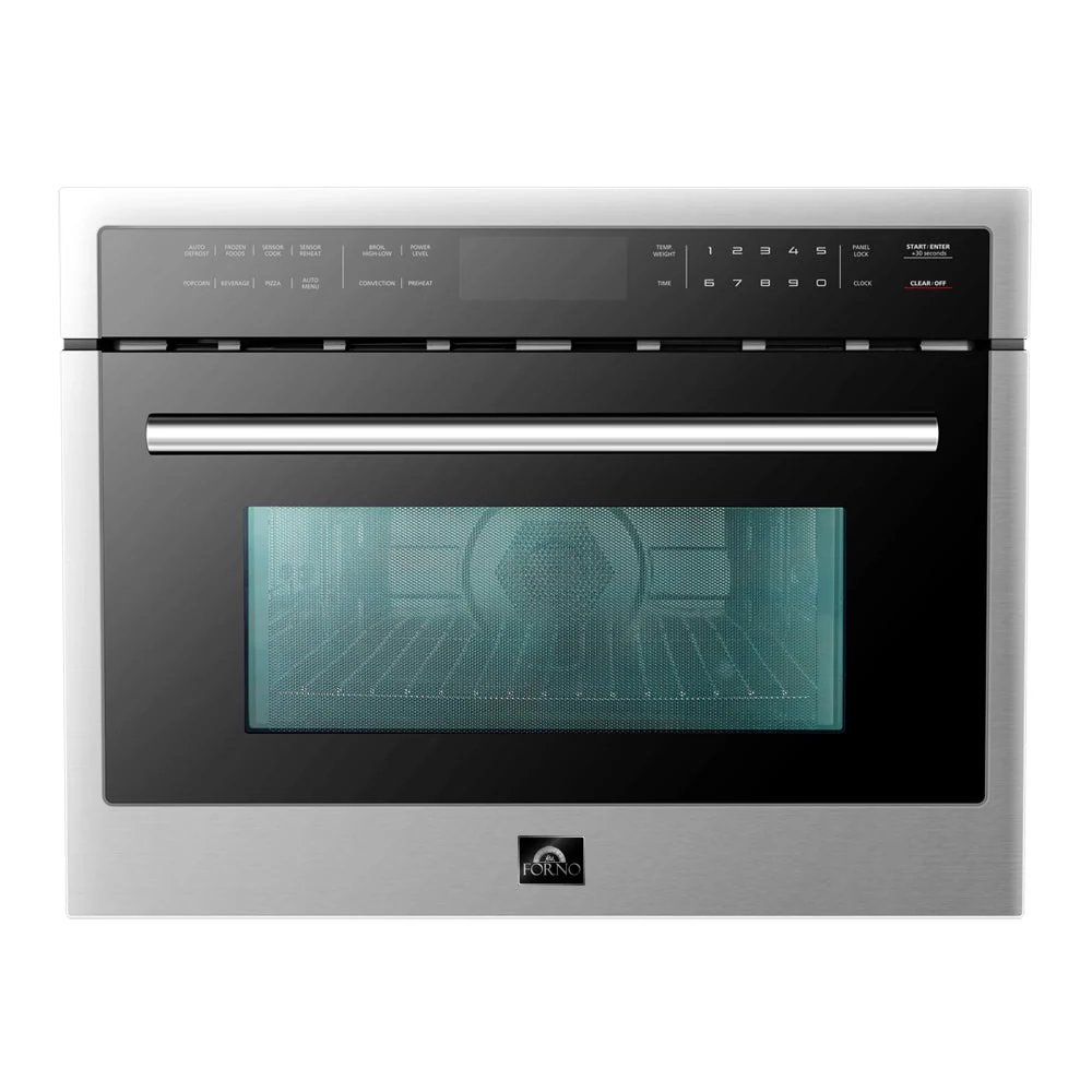 Forno 24 inch Microwave Oven In Stainless Steel, 1.6 cu.ft., FMWDR3093-24 - Inhomebuy