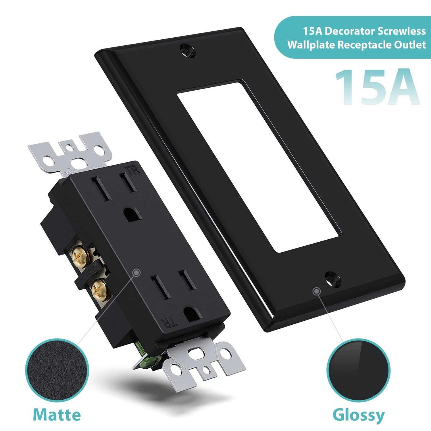 WEBANG Decorator Electrical Wall Outlet Tamper-Resistant Duplex Receptacle - Inhomebuy