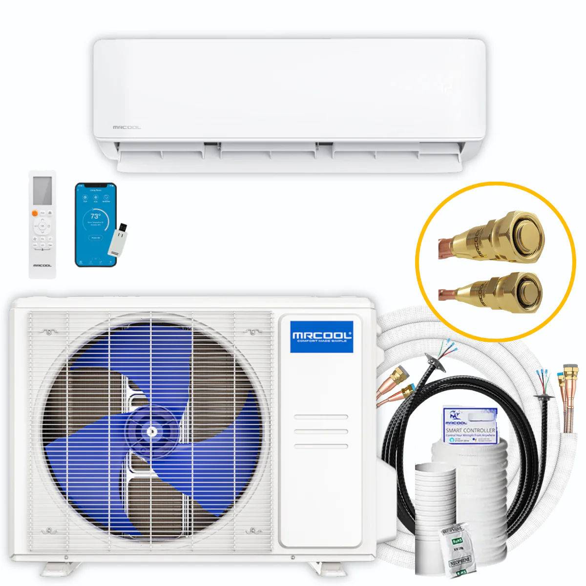 MRCOOL DIY 18K BTU Ductless Mini Split Heat Pump Complete System, Energy Star, 4th Gen, DIY-18-HP-WM-230C25 - Inhomebuy