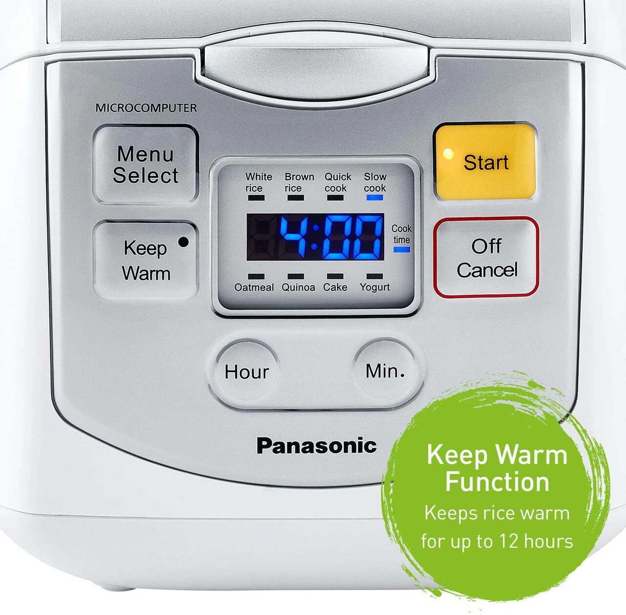 Panasonic Rice Cooker |SRZC075W| 4-cup, Microcomputer Controlled - Inhomebuy