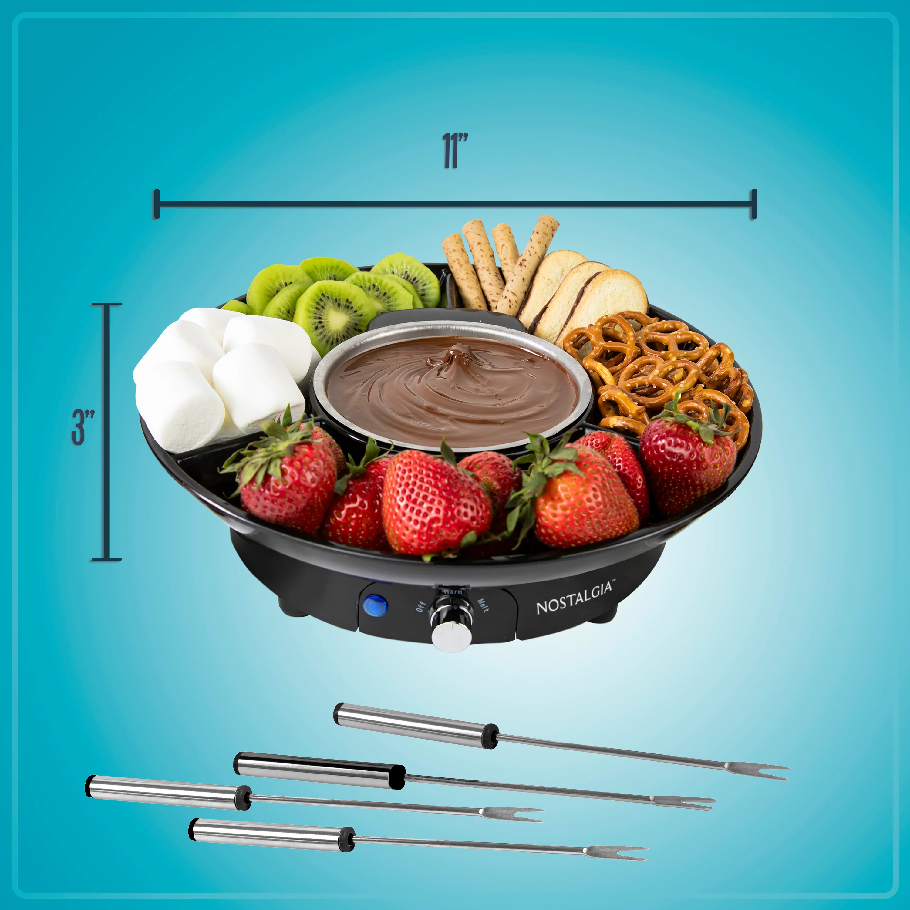10-Ounce Electric Fondue Party Set - Inhomebuy