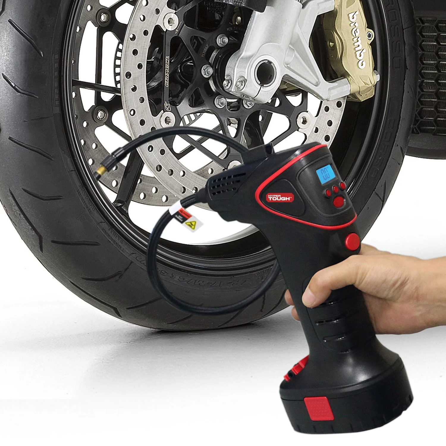 Hyper Tough DC 12V Hand Held Digital Tire Inflator - Inhomebuy