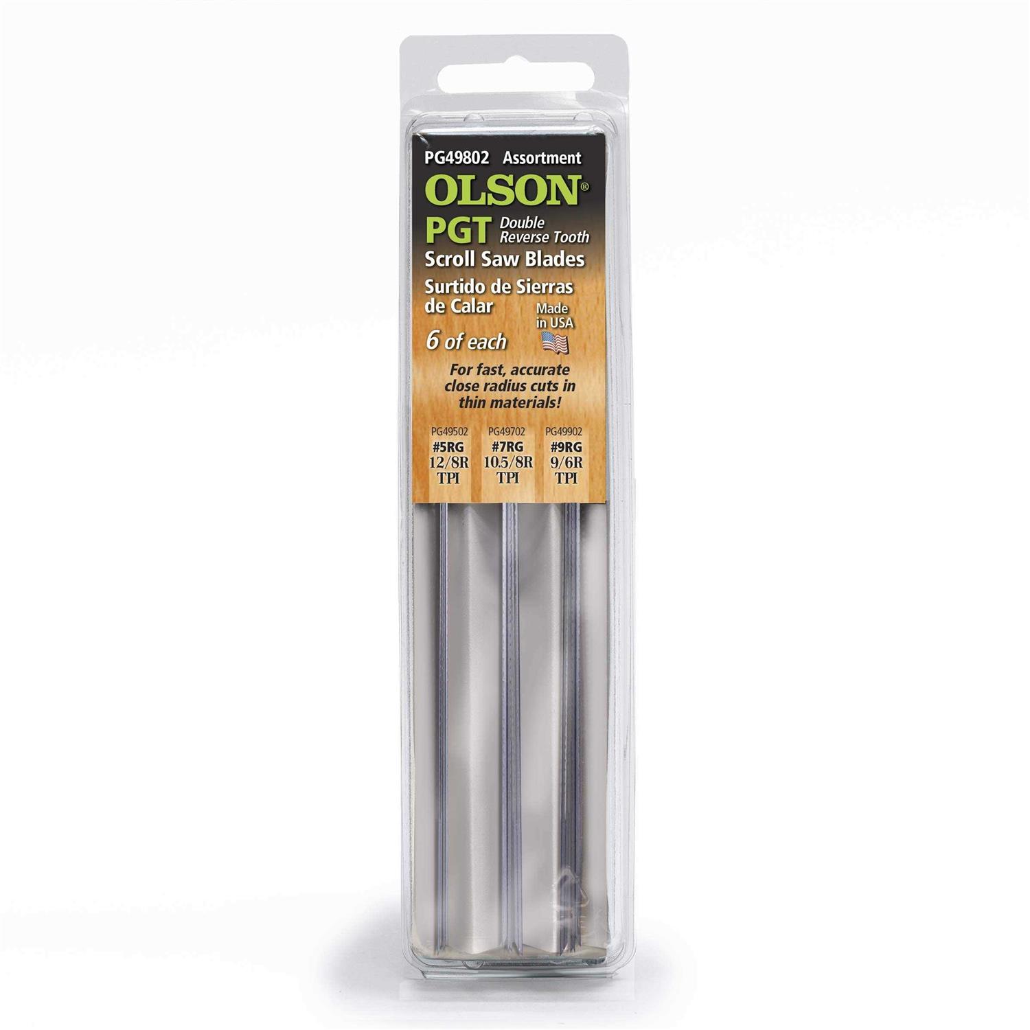 Olson Saw FR49400 Skip Tooth Scroll Saw Blade Assortment,36 - Inhomebuy