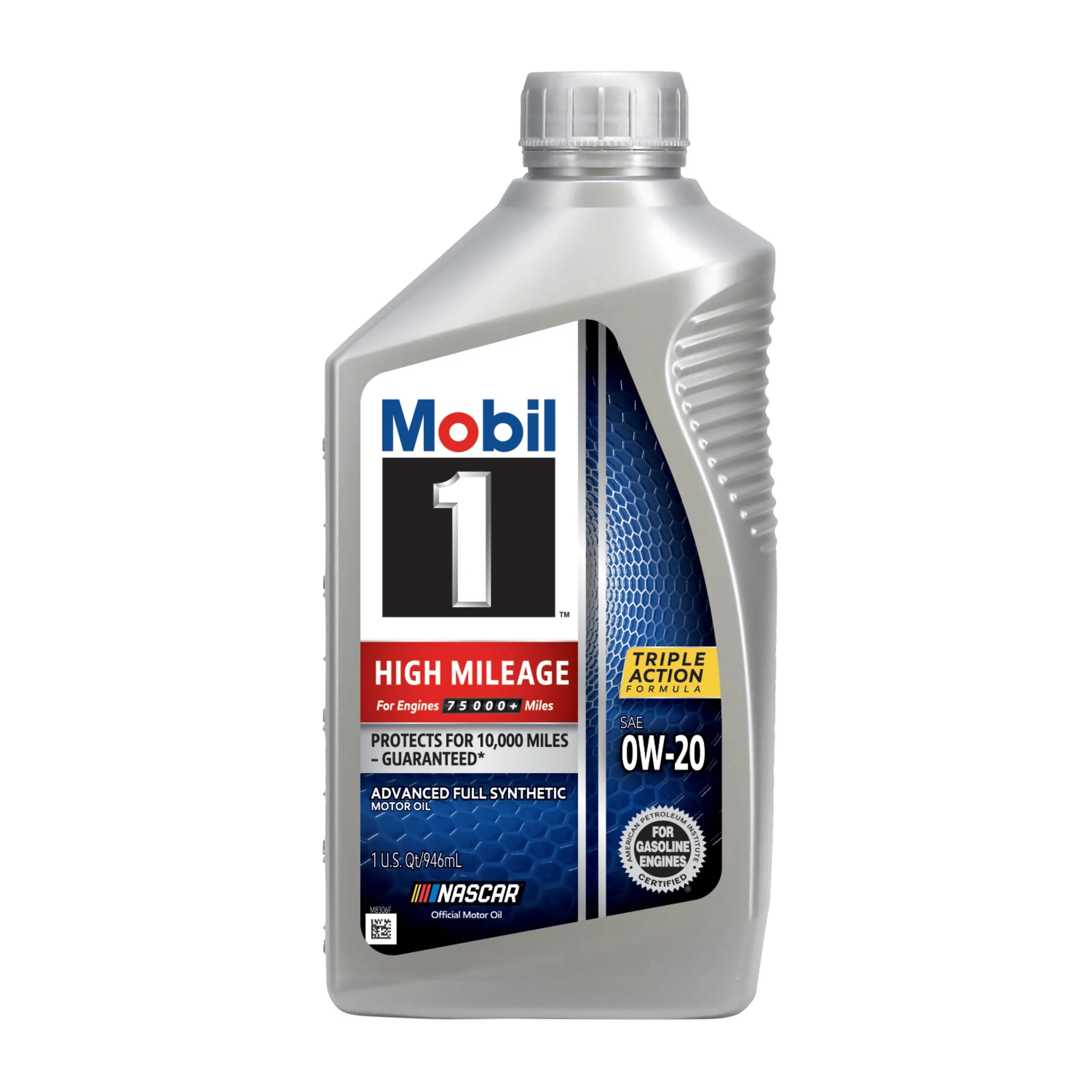 Mobil 1 High Mileage Full Synthetic Motor Oil 0W-20, 1 Quart - Inhomebuy