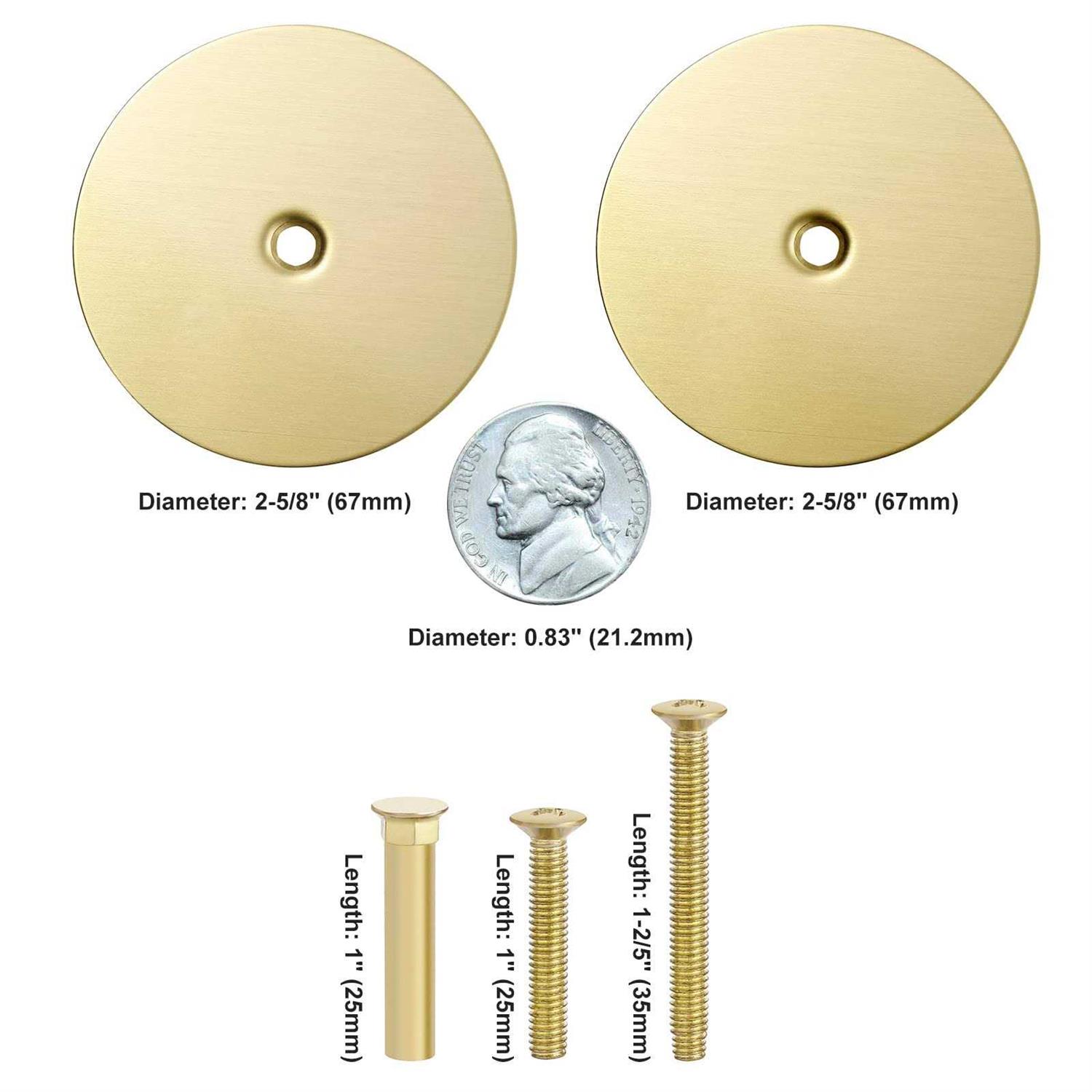 NAUBEA 1 Pack Door Knob Hole Cover Plate 2 5/8 diameter round deadbolt Cover Plate - Inhomebuy