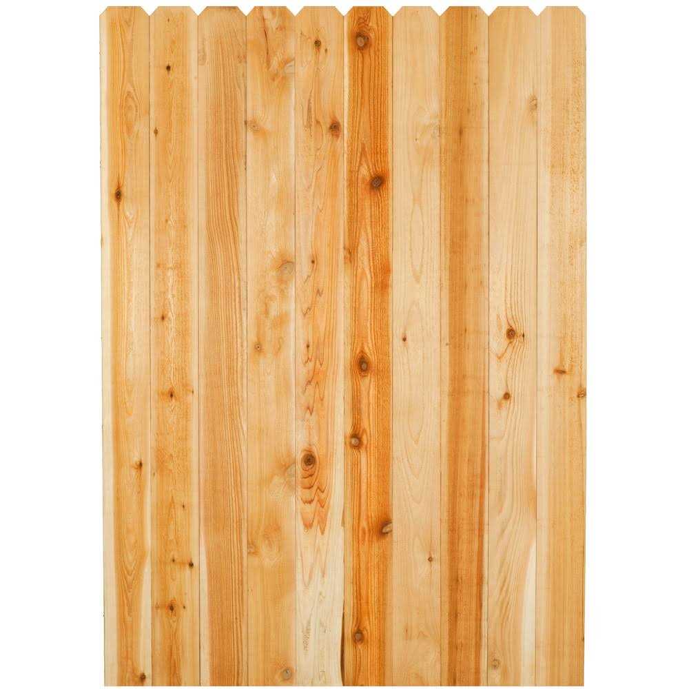 Lowe’s 5/8-in x 6-ft Western Red Cedar Dog Ear Fence Picket - Inhomebuy