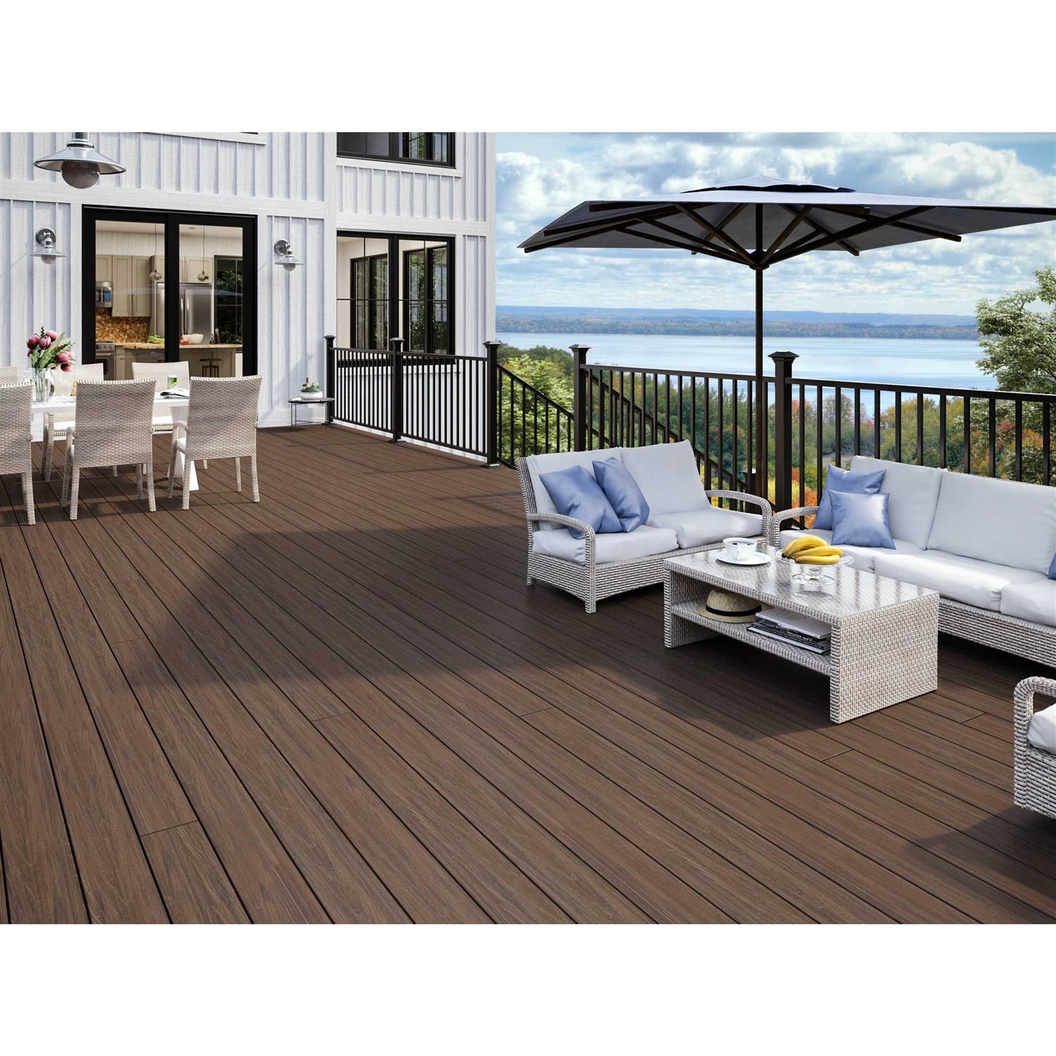 Deckorators Tropics 1-in x 6-in x Hana Brown Composite Deck Board - Inhomebuy