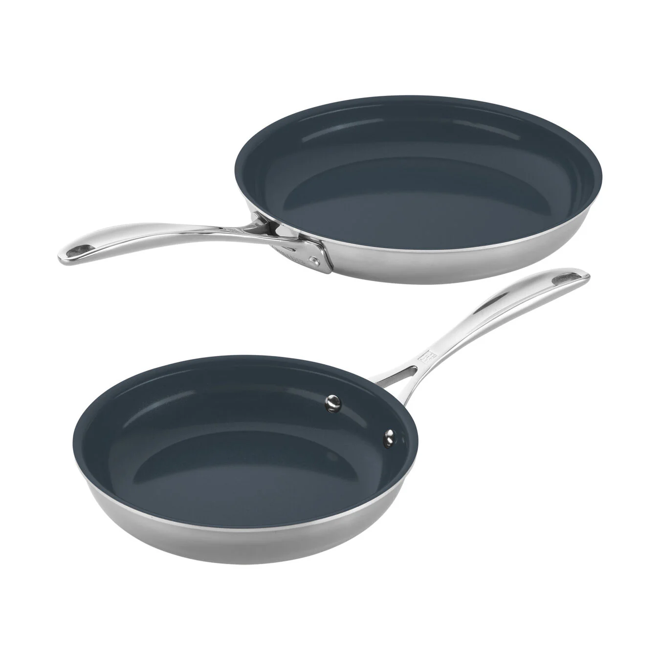 ZWILLING 2pc Stainless Steel Ceramic Nonstick Fry Pan Set - Inhomebuy