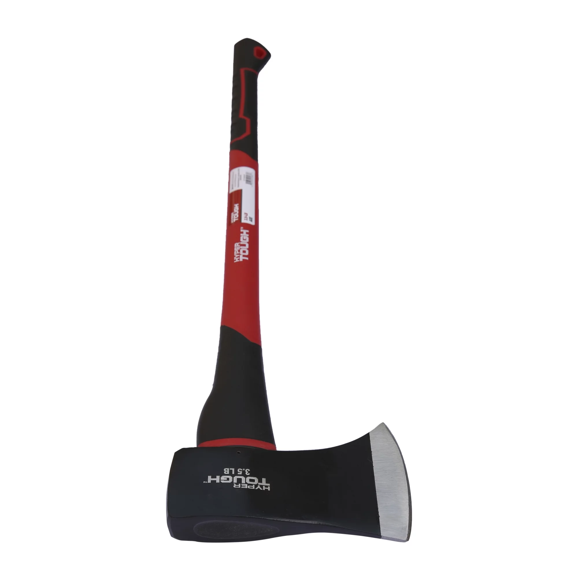 Hyper Tough 3.5 lb Single Bit Axe with Red & Black Double Injection Fiberglass 34