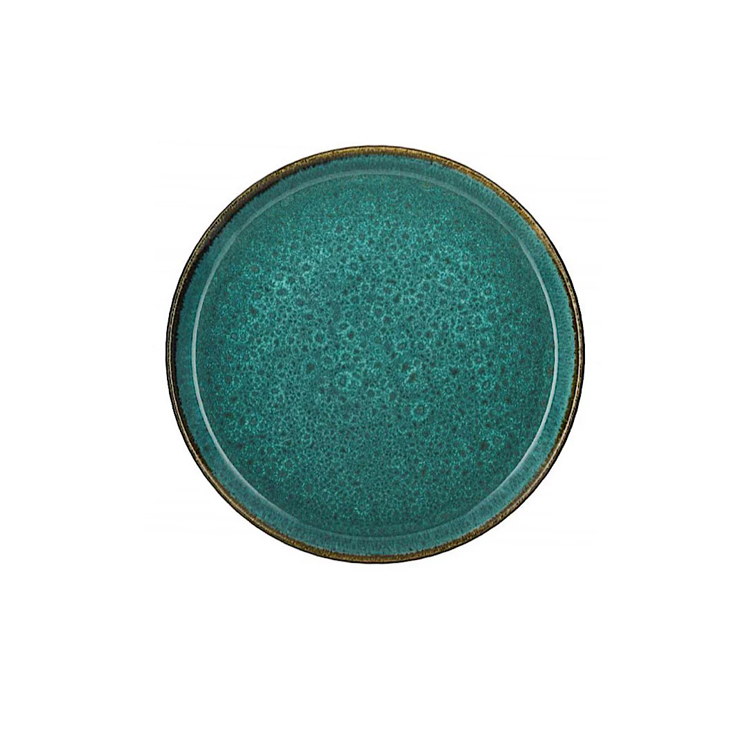 Stoneware Gastro Plate 21cm Green/ Green - Inhomebuy