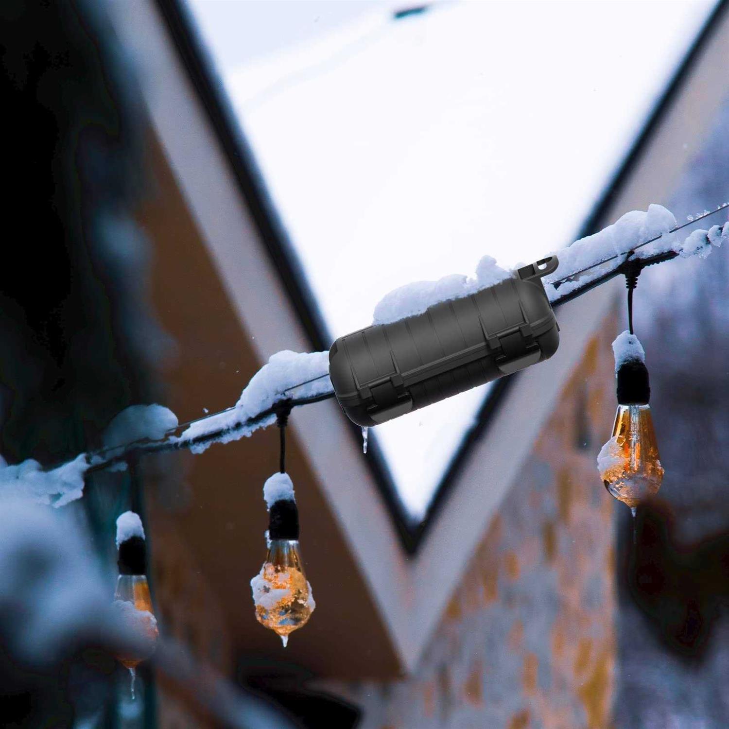 Extension Cord Cover Outdoor Cord Connector Protector IP54 Waterproof with 4 Detachable Latches - Inhomebuy