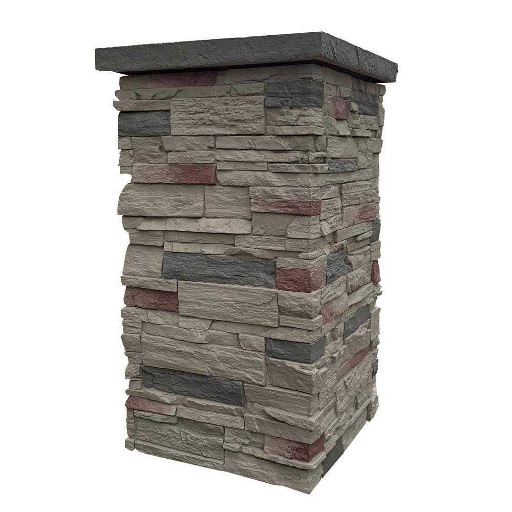 NextStone Faux Polyurethane Stone Column Wrap - Inhomebuy