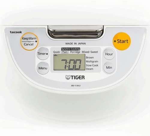 Tiger Rice Cooker: 5.5 cup, multi-function, white | JBV-S10U - Inhomebuy