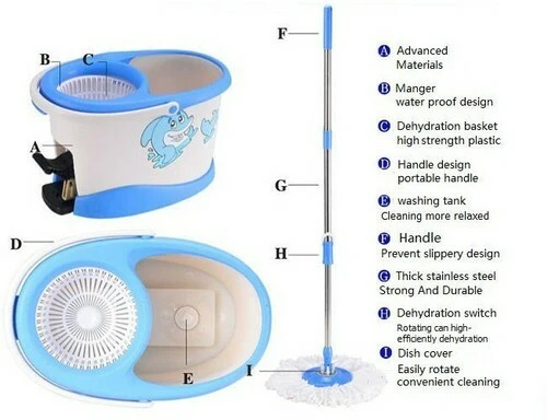 Easy Mop |ZT10| 4th Generation, hand press + pedal - Inhomebuy