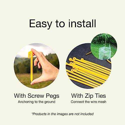 Maporch Upgraded 157in X 10ft Green Plastic Chicken Wire Fence Mesh - Inhomebuy