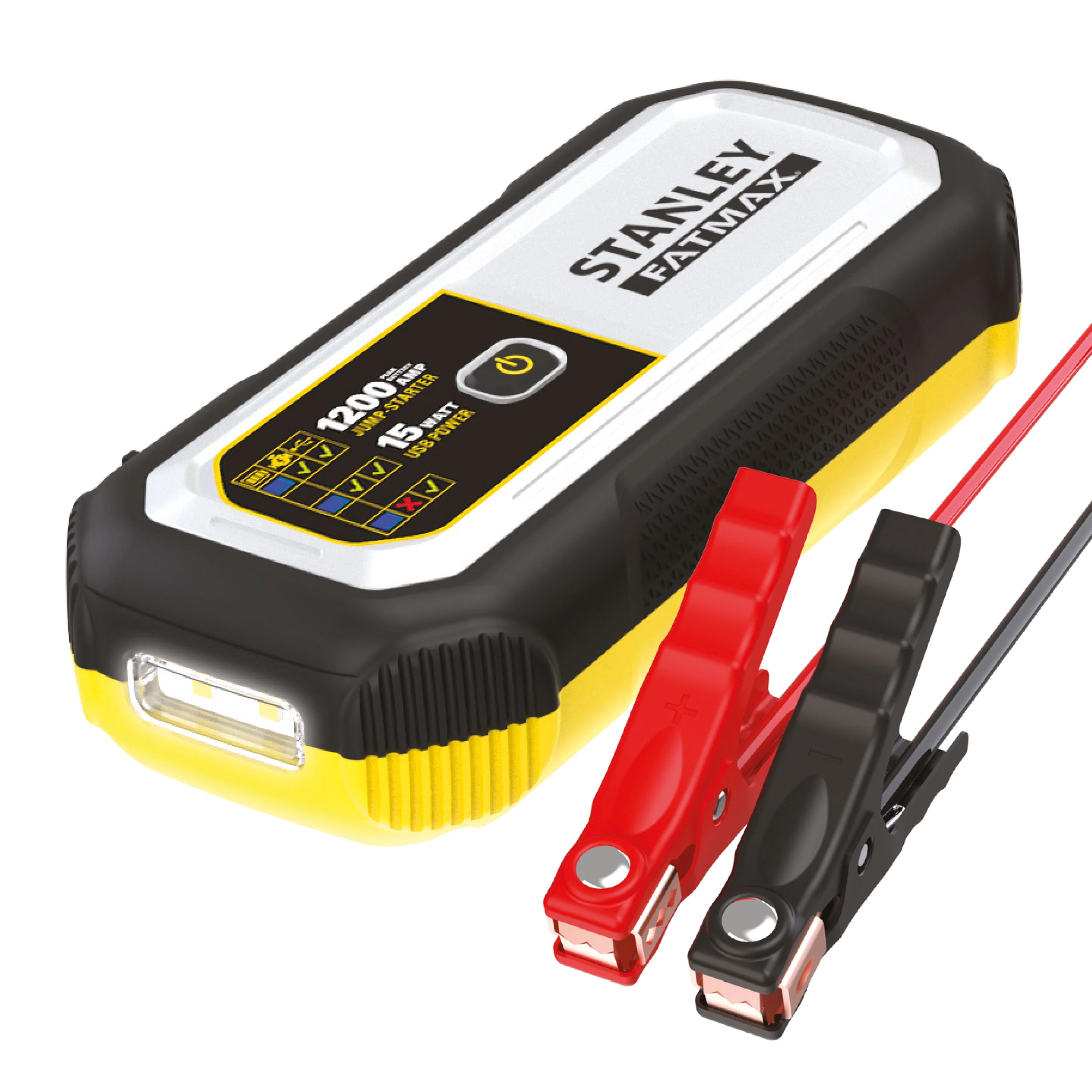 Stanley FatMax 1200 Amp, Lithium Jump Starter with USB Power Bank - Inhomebuy