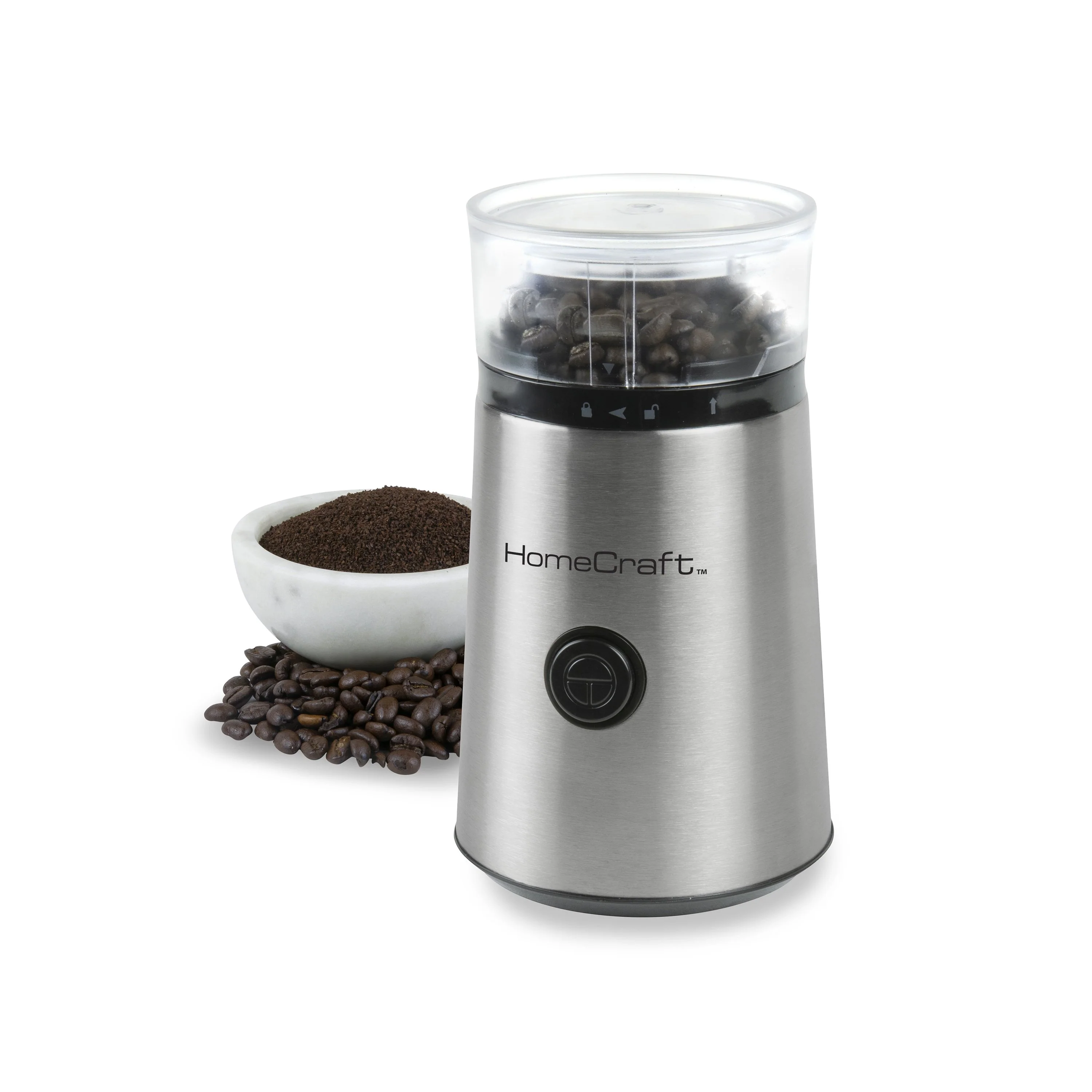 HomeCraft Stainless Steel Coffee Grinder - Inhomebuy
