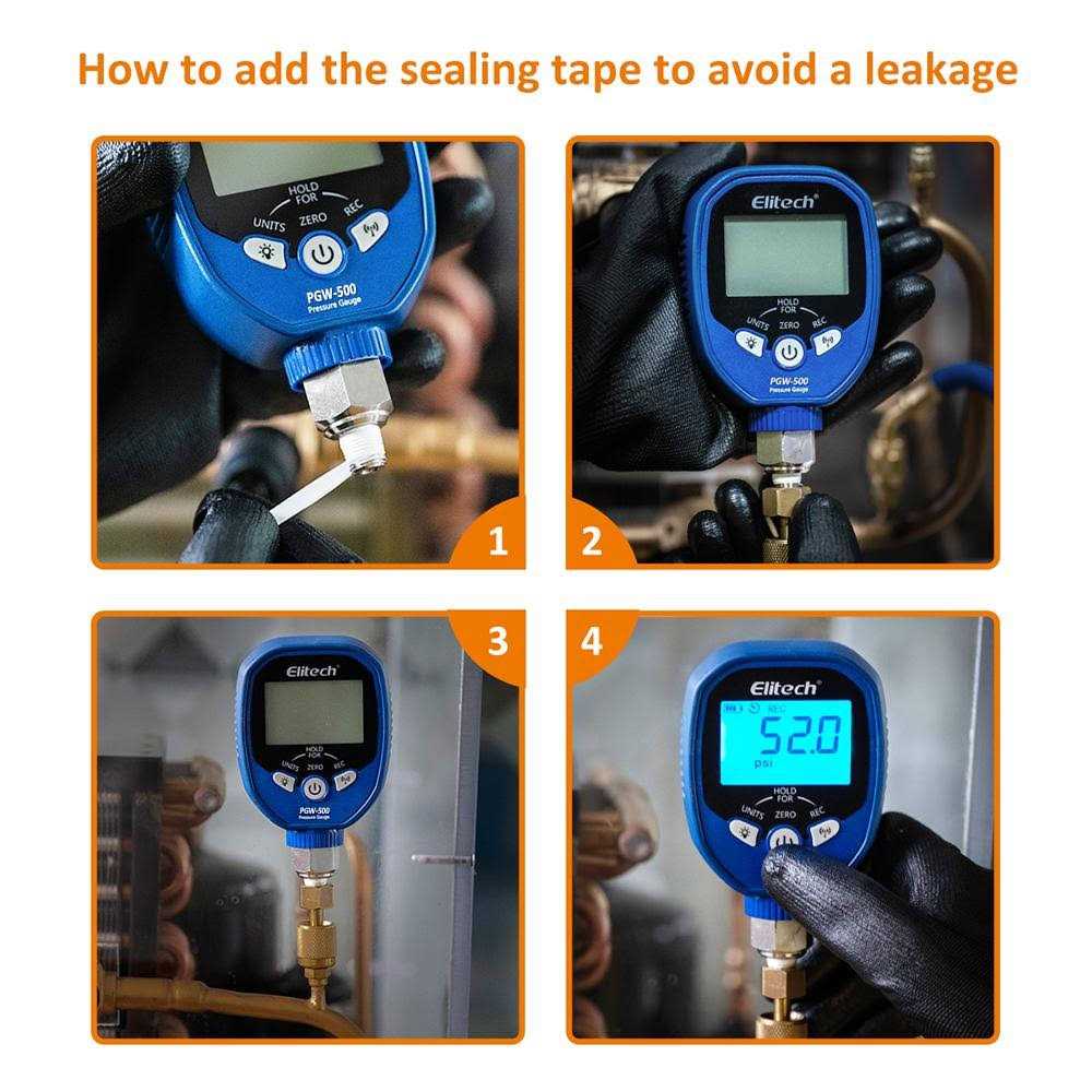Elitech Intelligent HVAC Vacuum Pump 7 CFM 2 Stage Vacuum Gauge App Control - Inhomebuy
