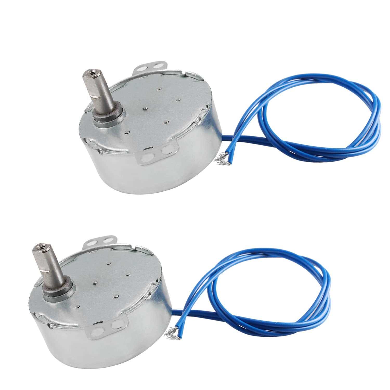 Fielect Synchronous Motor AC 110V Turntable Motor CW/CCW Direction 4W TYC-50 Double Flat Tapping Shaft - Inhomebuy